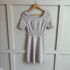 Striped Black and White Dress